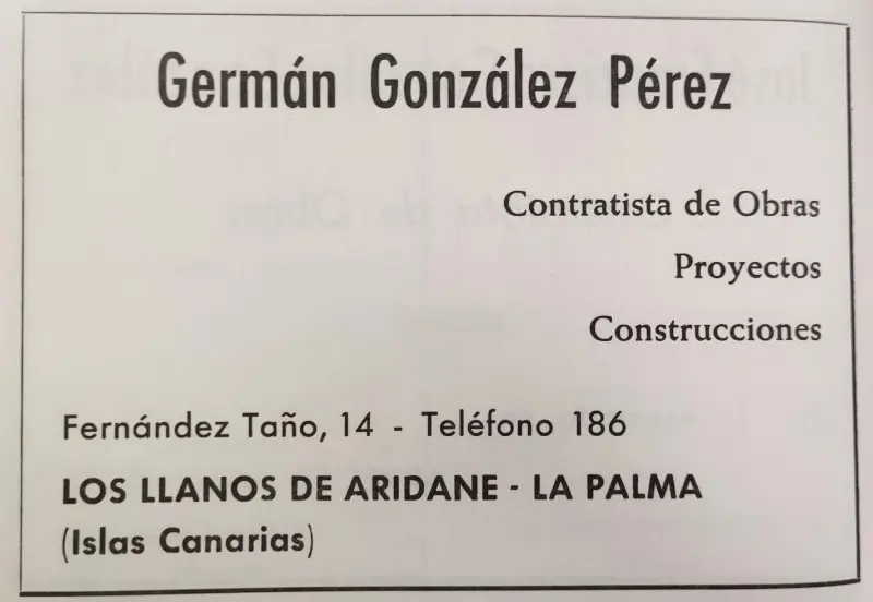 Publicidad La Palma, 1971